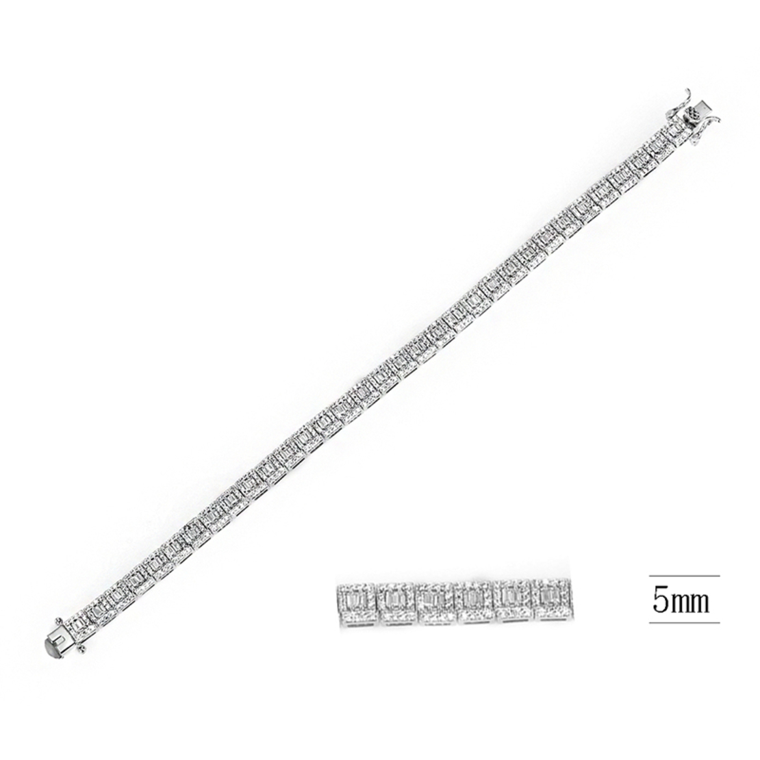 Сребърна тенис гривна 2700000029947 | Колекция Silver Premium