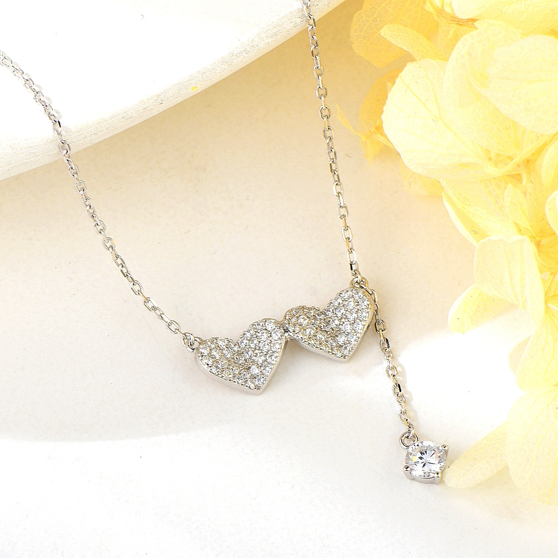 Сребърно колие Сърчица | колекция Delicate Silver