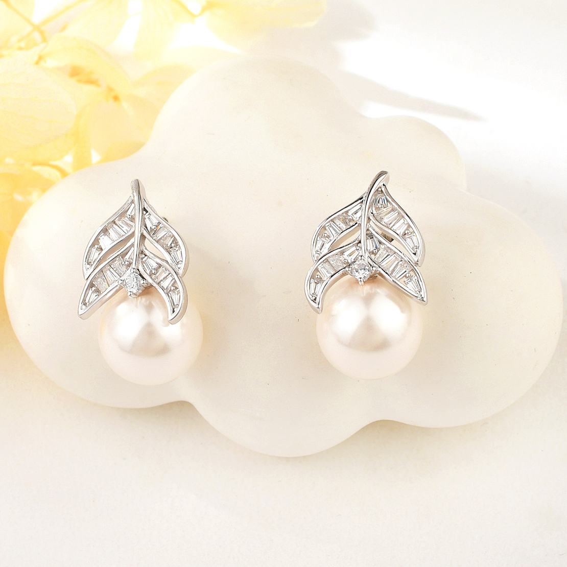 Сребърни обеци с перли 2700000052563 | колекция Delicate Silver