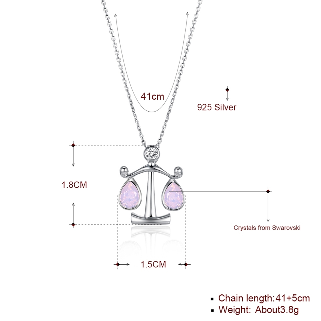 Сребърно колие Swarovski Crystals 2700000027608 | колекция Delicate Silver