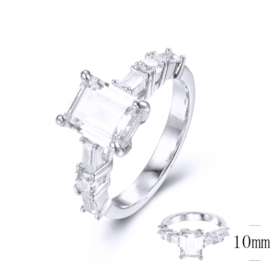 Сребърен пръстен платинирано сребро SJ35984R | Колекция Silver Premium