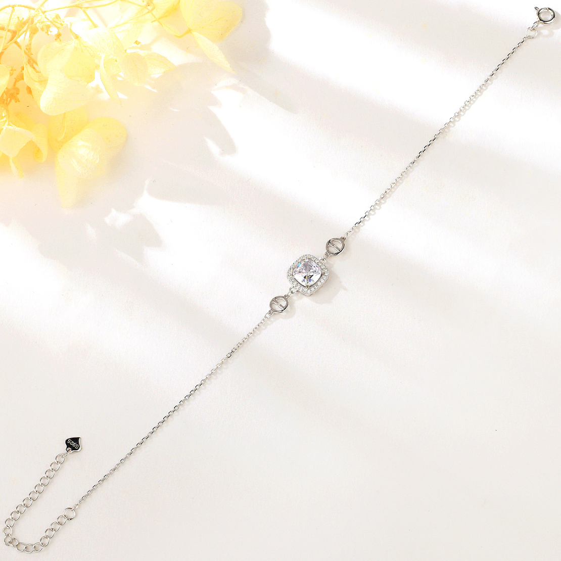 Сребърна гривна с родий 2700000047804 | колекция Delicate Silver