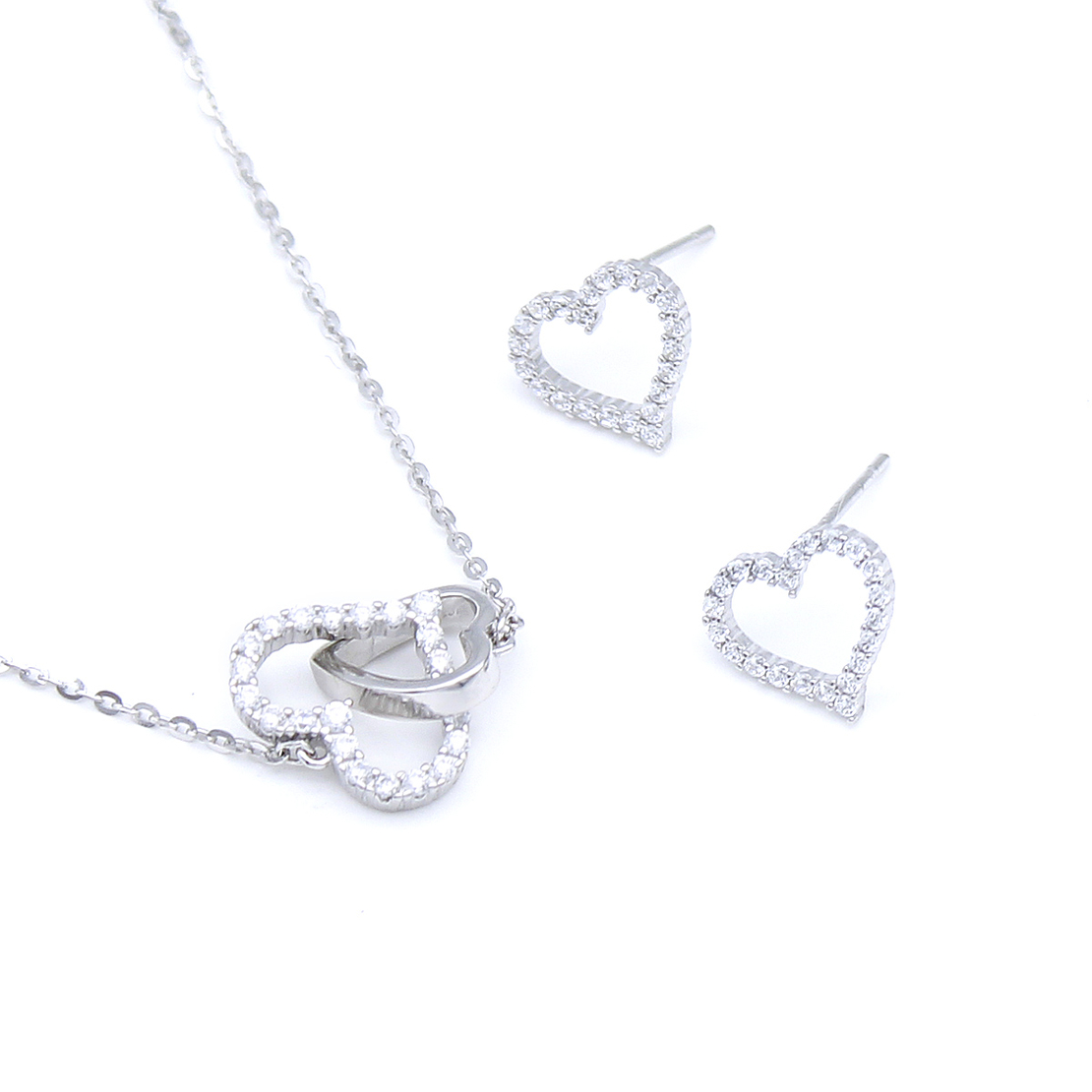 Нежен сребърен комплект сърце 2700000069448 | колекция Delicate Silver
