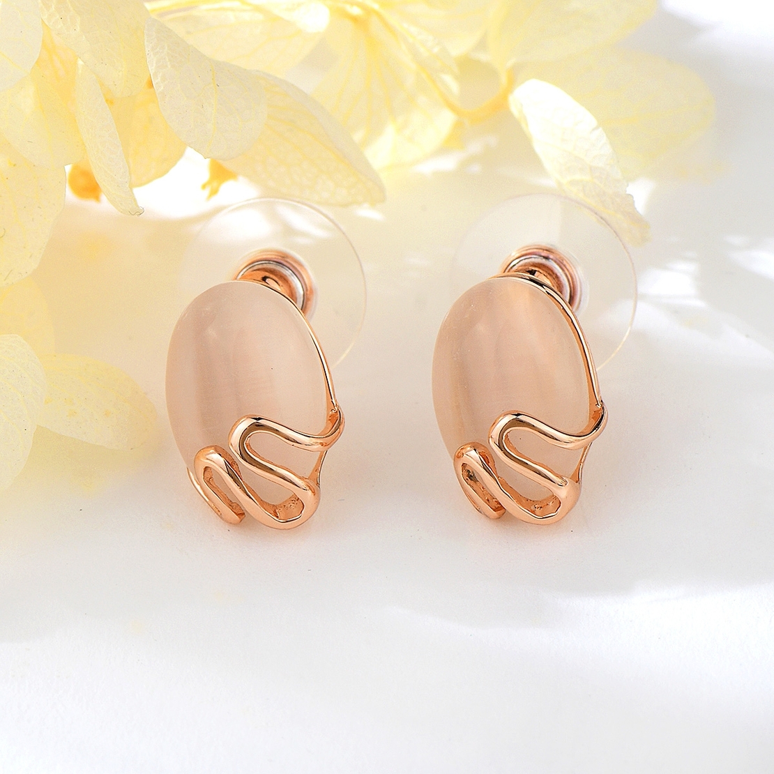 Обеци розово позлатяване 2000004022044 | Колекция Rose Gold