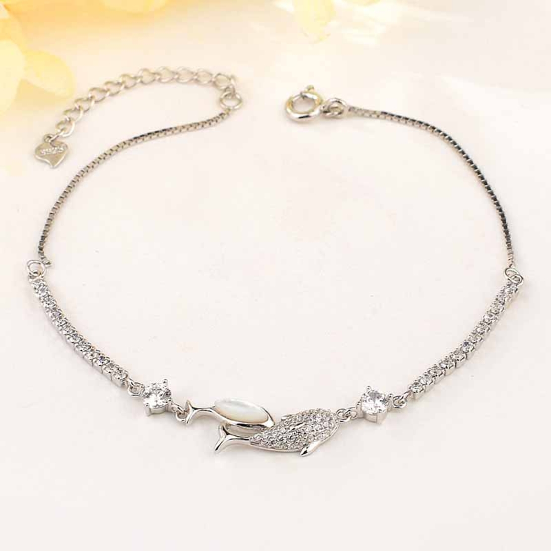 SILVER  JEWELRY - SILVER  BRACELET DOLPHINS