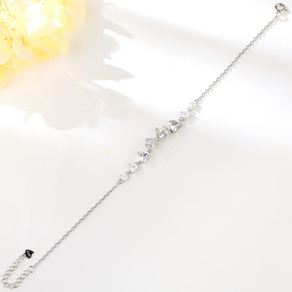 Сребърна гривна Панделка с родий 2700000049389 | колекция Delicate Silver