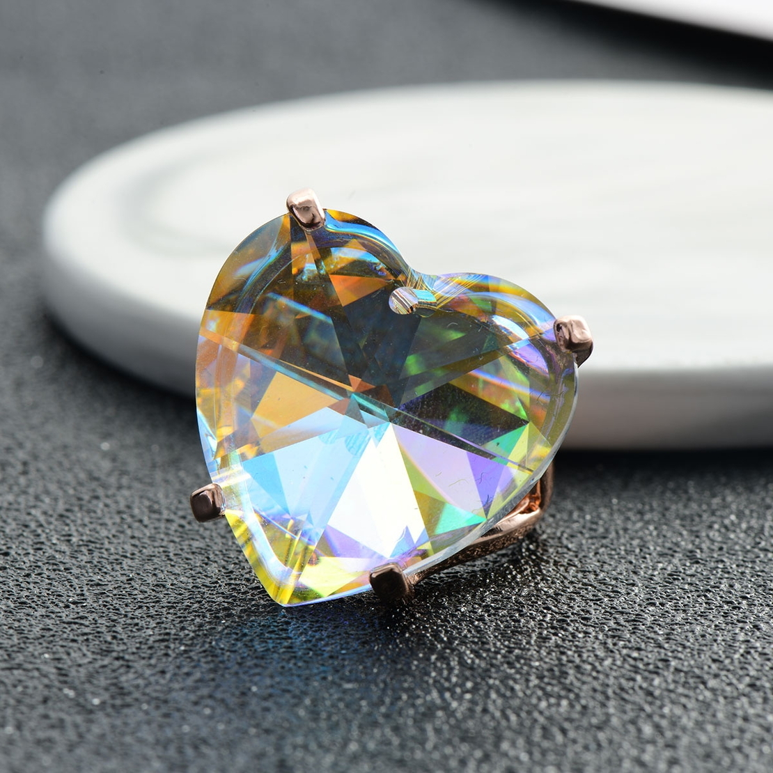 Пръстен розово позлатяване с кристали Swarovski 1DL083641R | Колекция Rose Gold