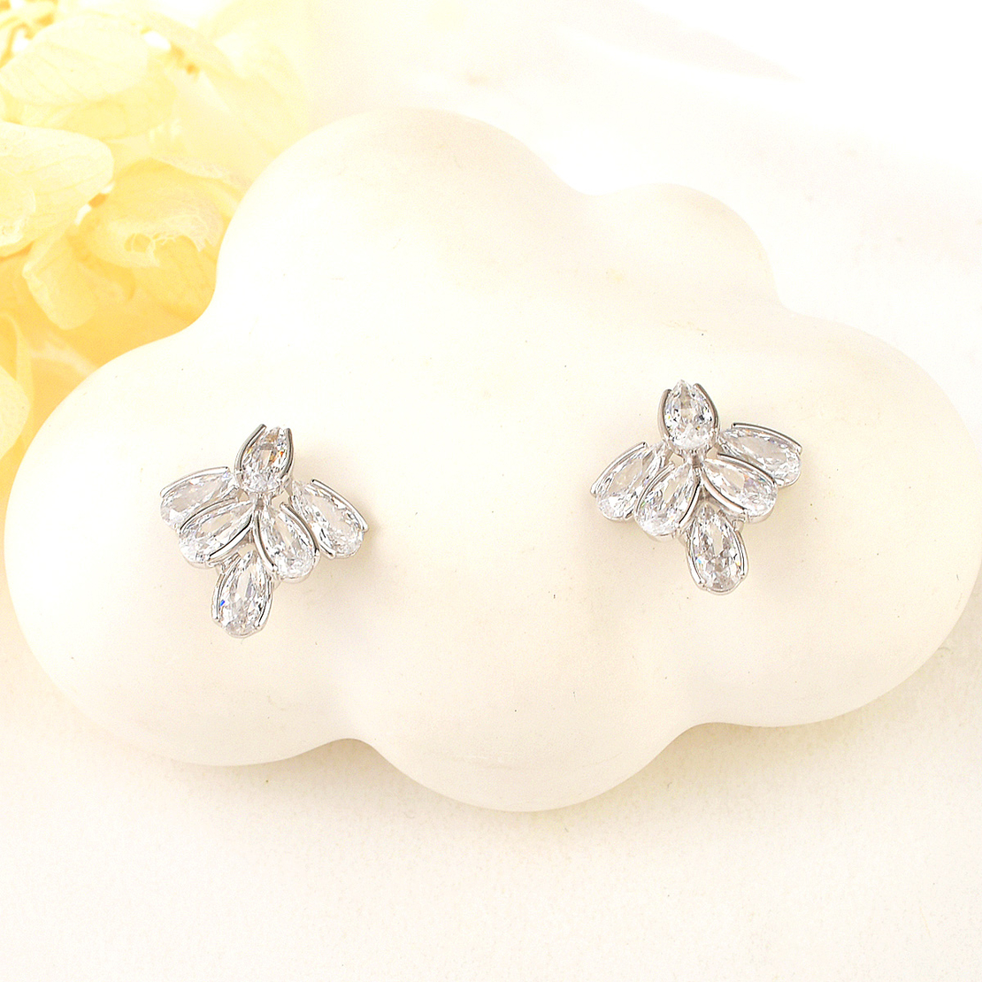 Сребърни обеци с родий 2700000053584 | колекция Delicate Silver