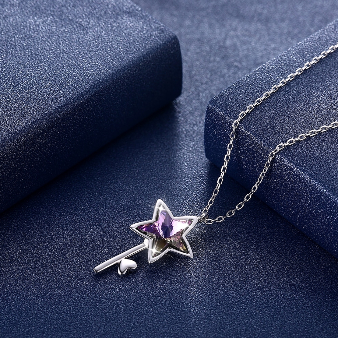 Сребърно колие звезда Swarovski Crystals | колекция Delicate Silver | 2700000027455