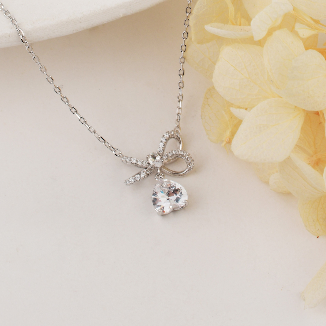 Нежно сребърно колие Панделка 2700000059203 | колекция Delicate Silver