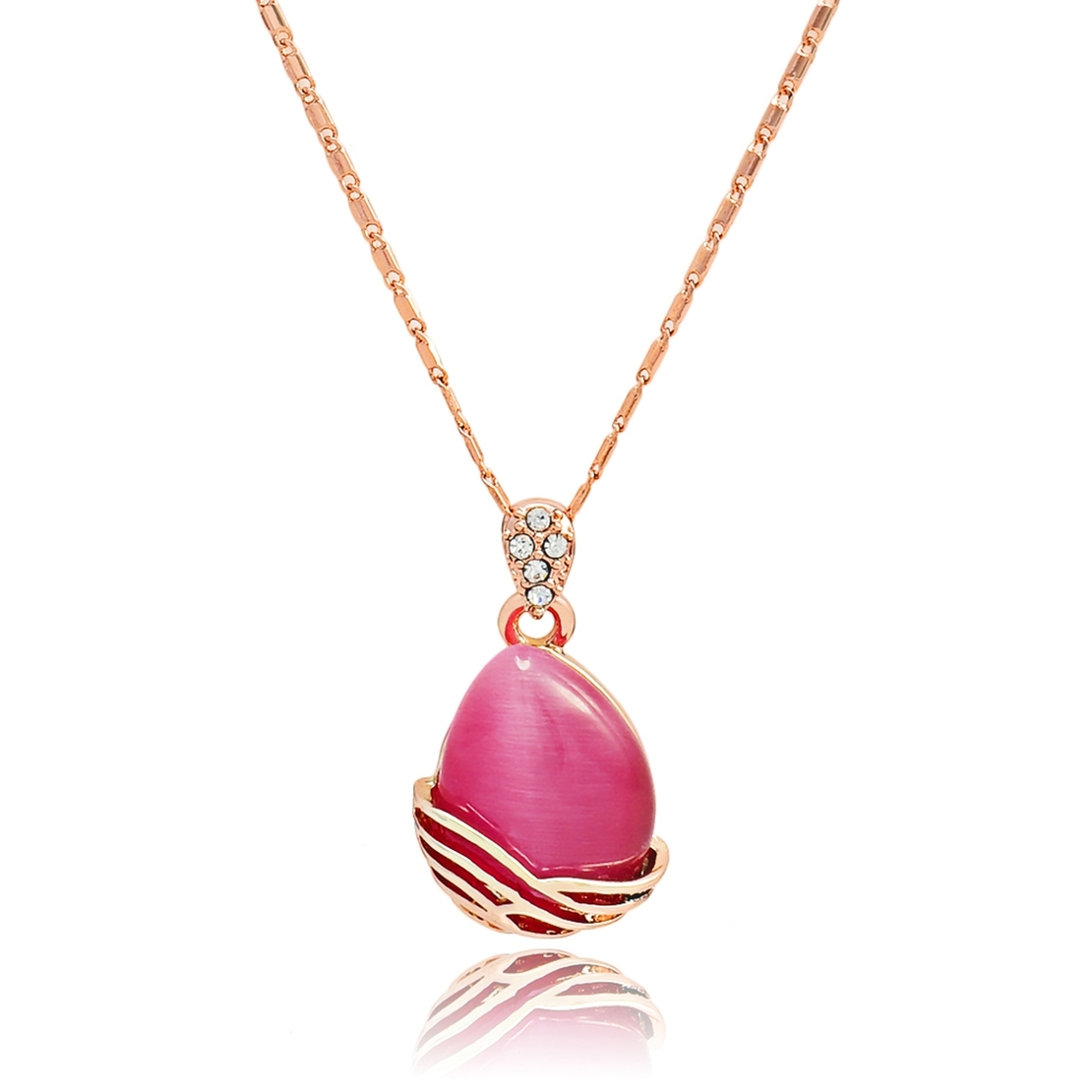 Колие розово позлатяване розова лодка | Колекция Rose Gold