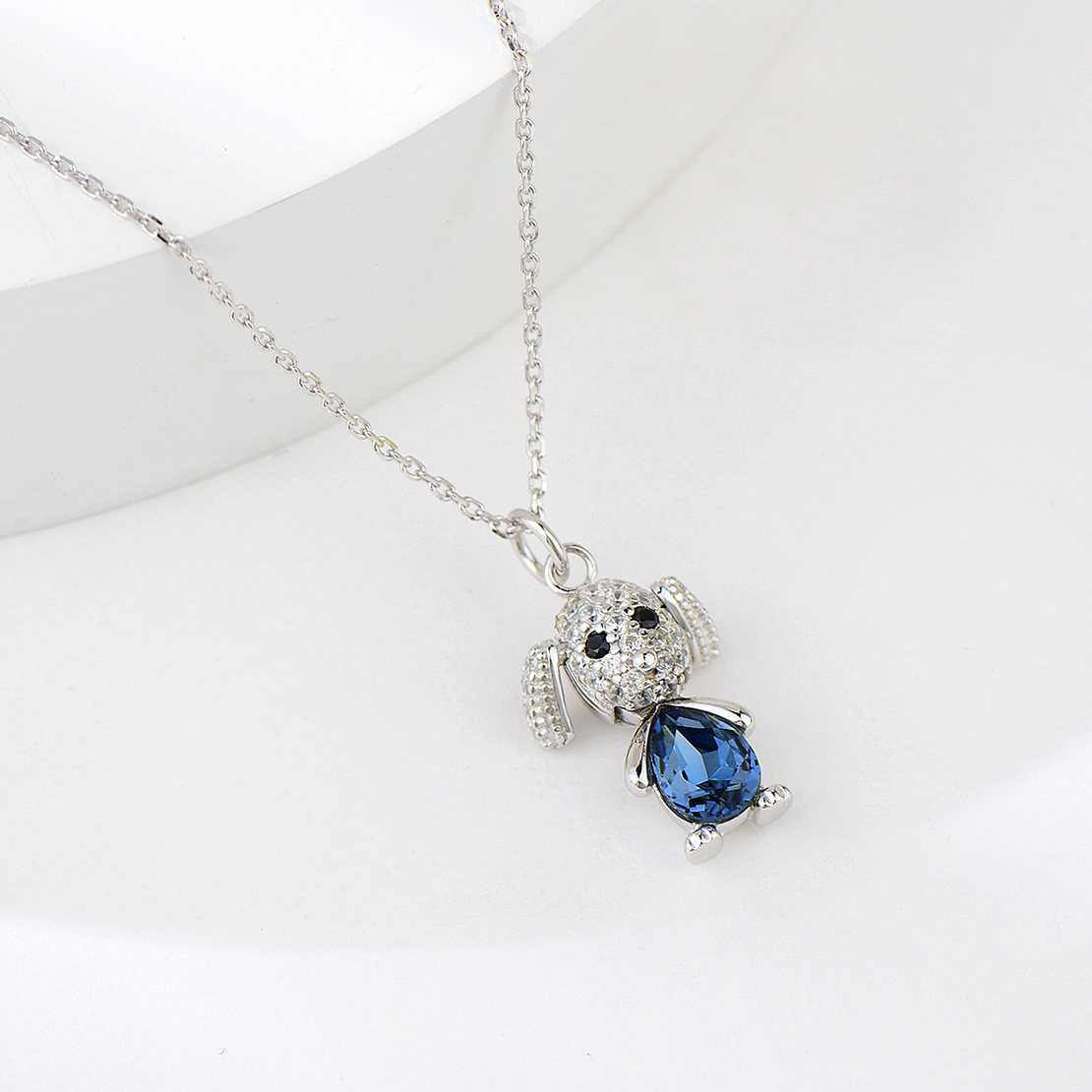 Синьо сребърно колие Анимационен Герой | колекция Delicate Silver
