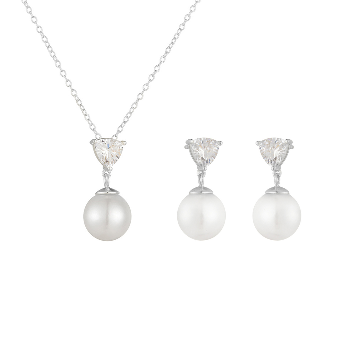 Сребърен комплект с перли 2700000071748 | колекция Delicate Silver