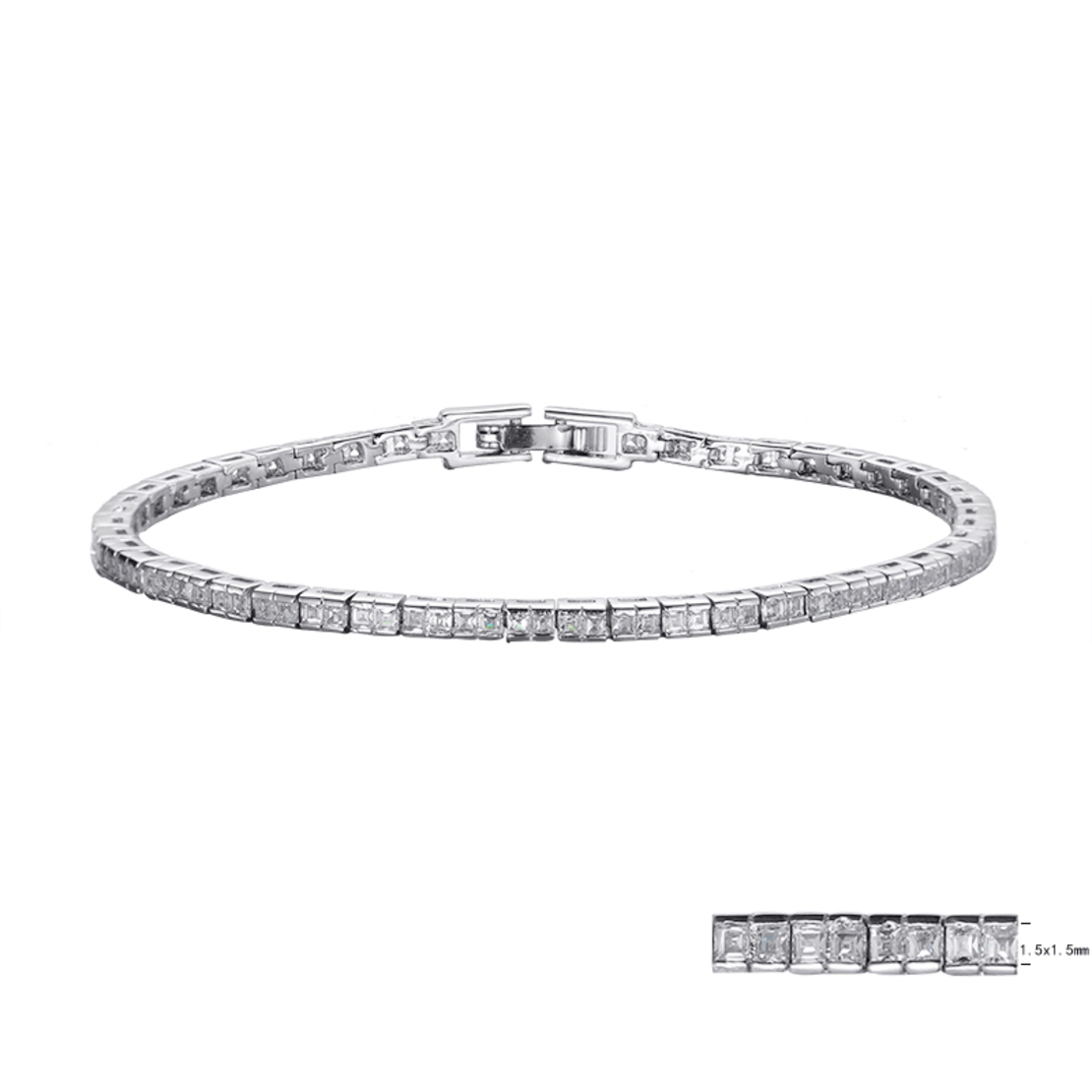 Сребърна тенис гривна 2700000029992 | Колекция Silver Premium