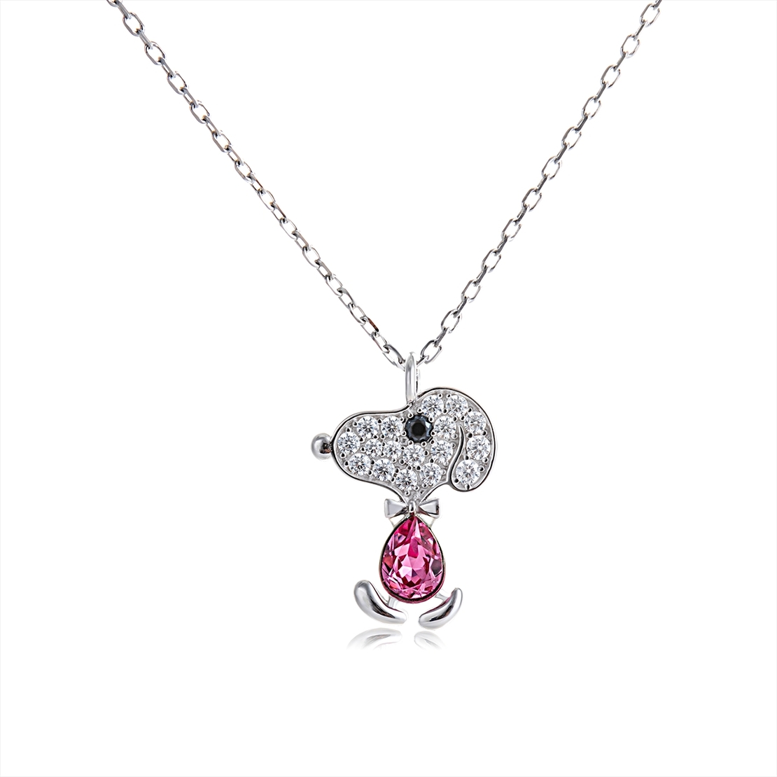 Сребърно колие Куче Swarovski Crystals | колекция Delicate Silver