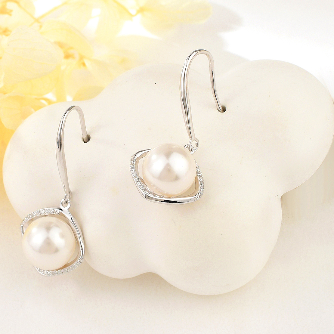 Сребърни обеци с перли 2700000053089 | колекция Delicate Silver