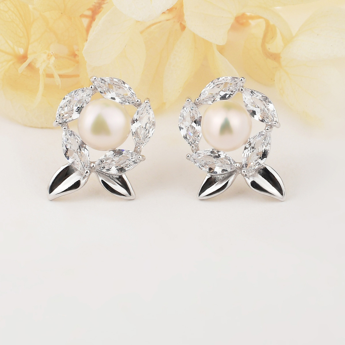 Ежедневни сребърни обеци с перли 2700000063323 | колекция Delicate Silver