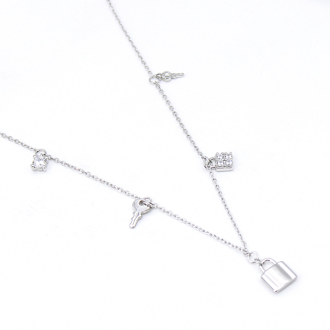 Нежно сребърно колие катинар 2700000070260 | колекция Delicate Silver