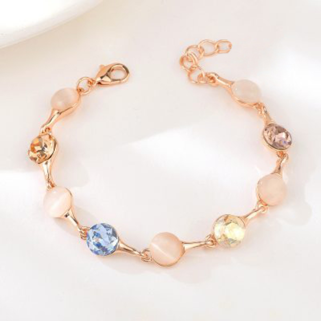 Гривна розово позлатяване пастелни цветове | Колекция Rose Gold