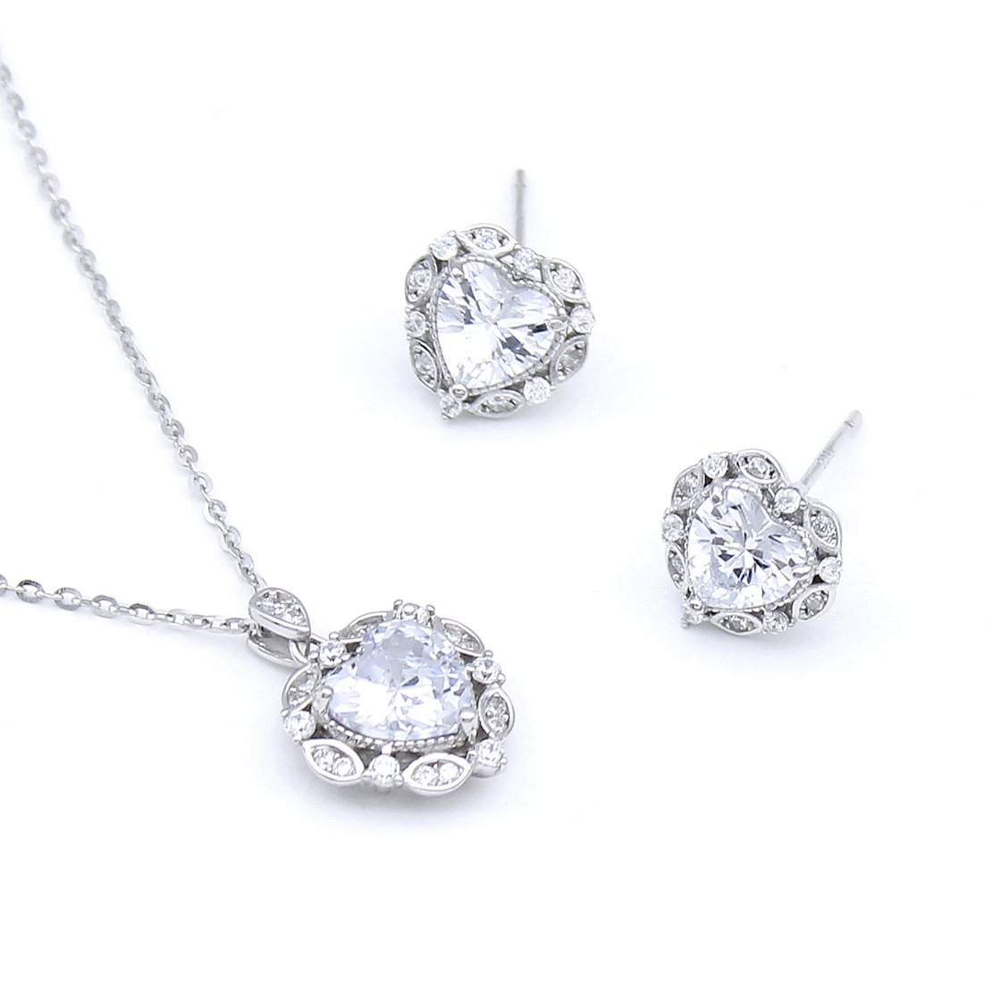 Нежен сребърен комплект сърце 2700000069325 | колекция Delicate Silver
