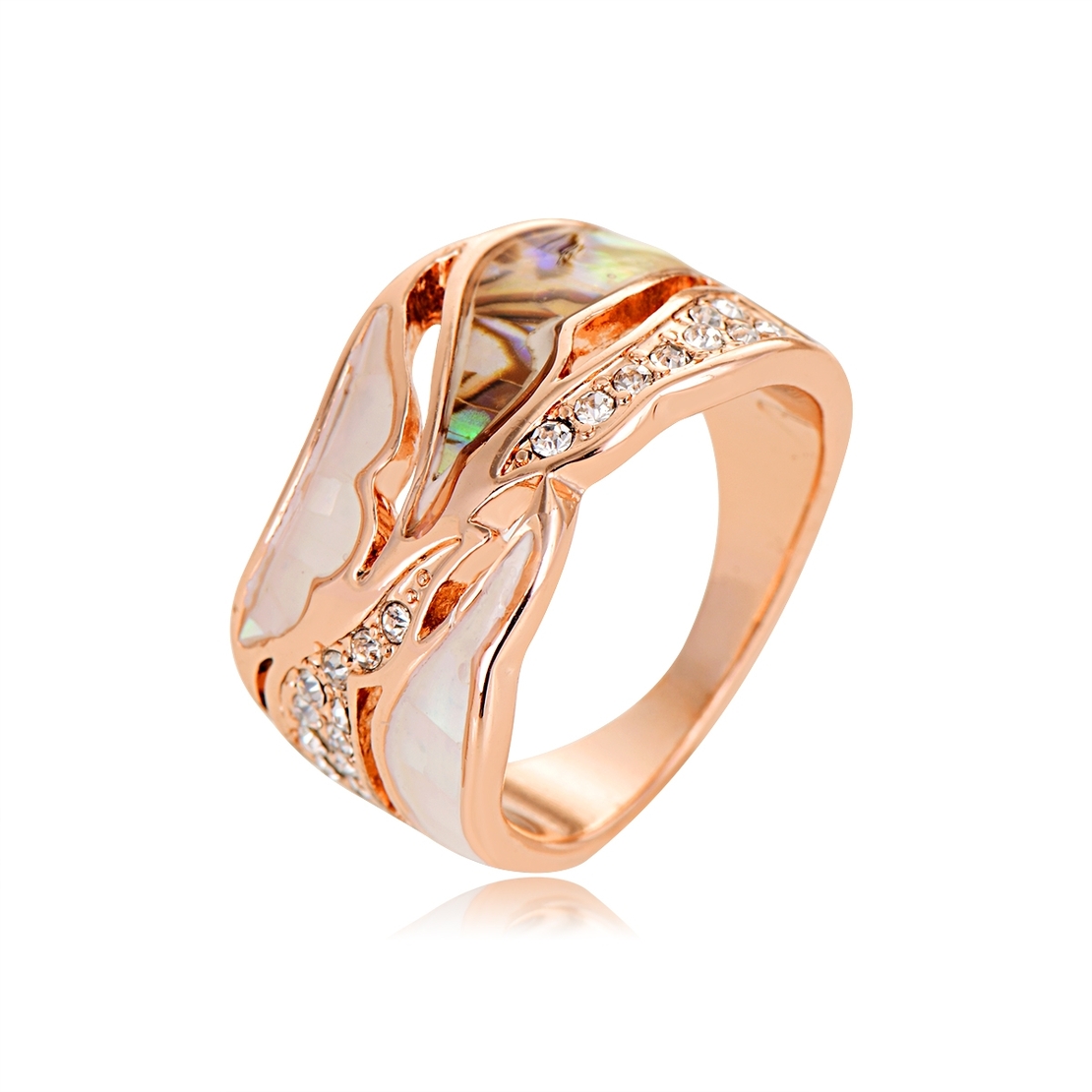Пръстен розово позлатяване със седеф T105961R | Колекция Rose Gold