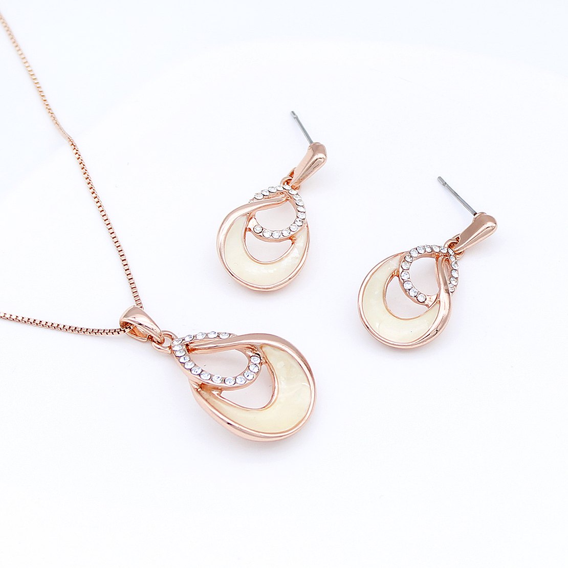 Комплект розово позлатяване седеф 2610000005073 | Колекция Rose Gold