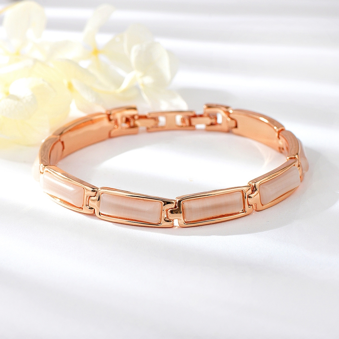 Гривна розово позлатяване котешко око 2200000016126 | Колекция Rose Gold