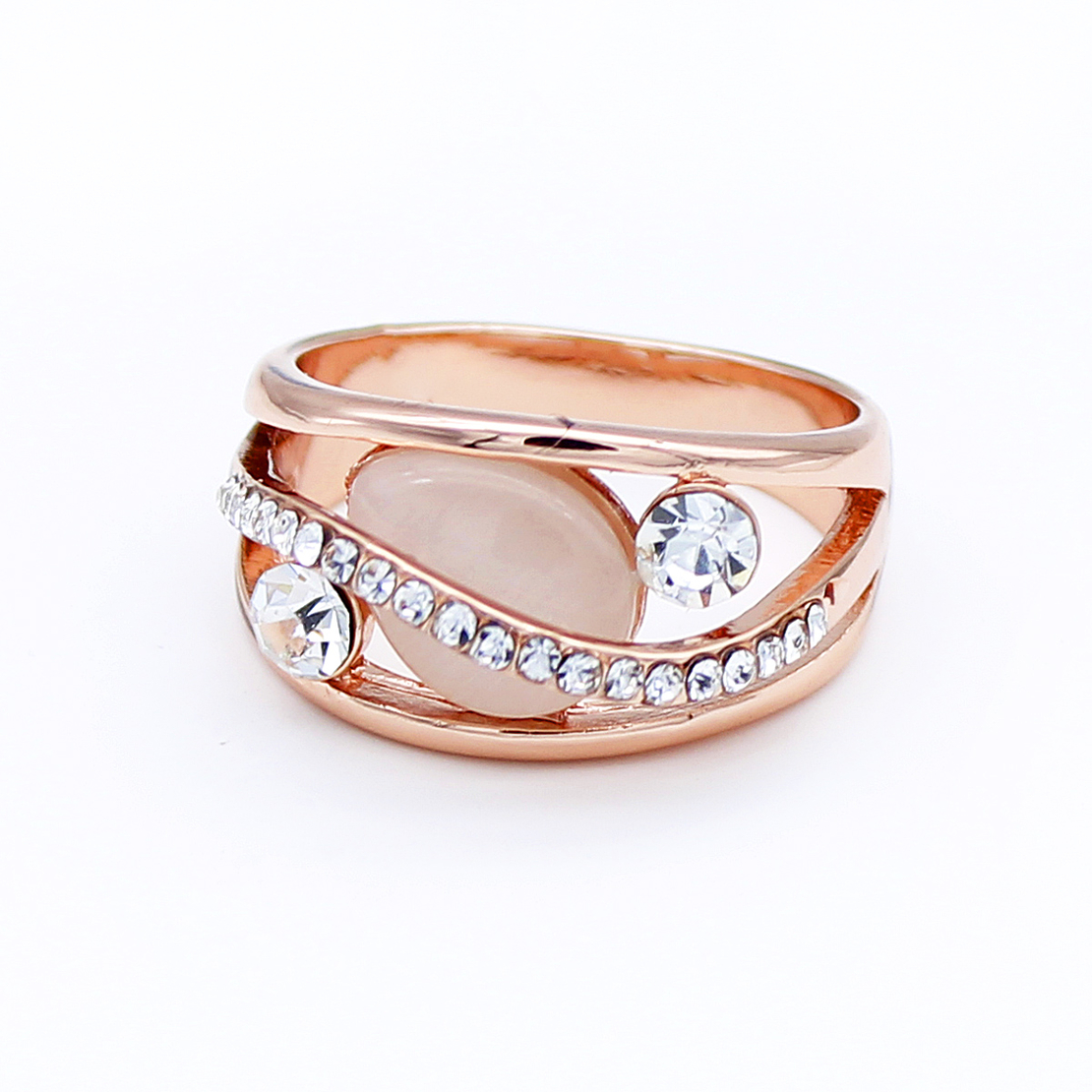 Пръстен розово позлатяване котешко око J1062239 | Колекция Rose Gold