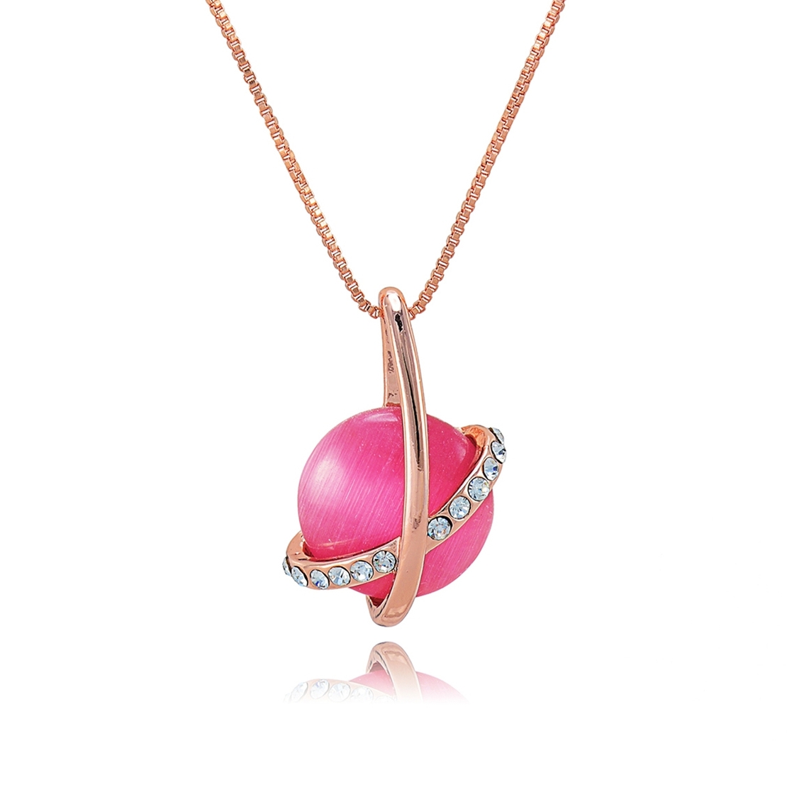Колие розово позлатяване розово котешко око 2310000002002 | Колекция Rose Gold