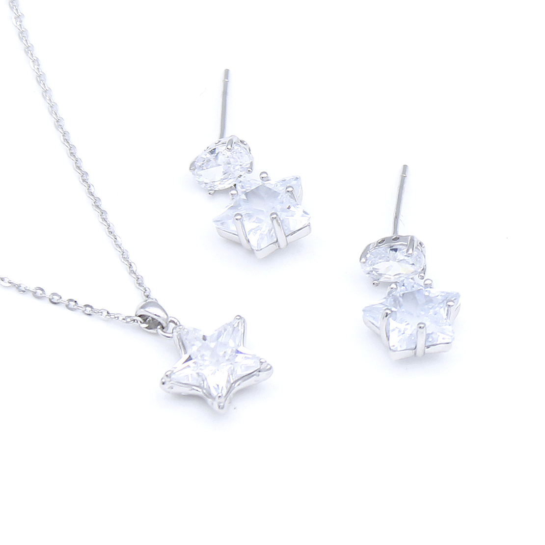 Нежен сребърен комплект звезда | колекция Delicate Silver