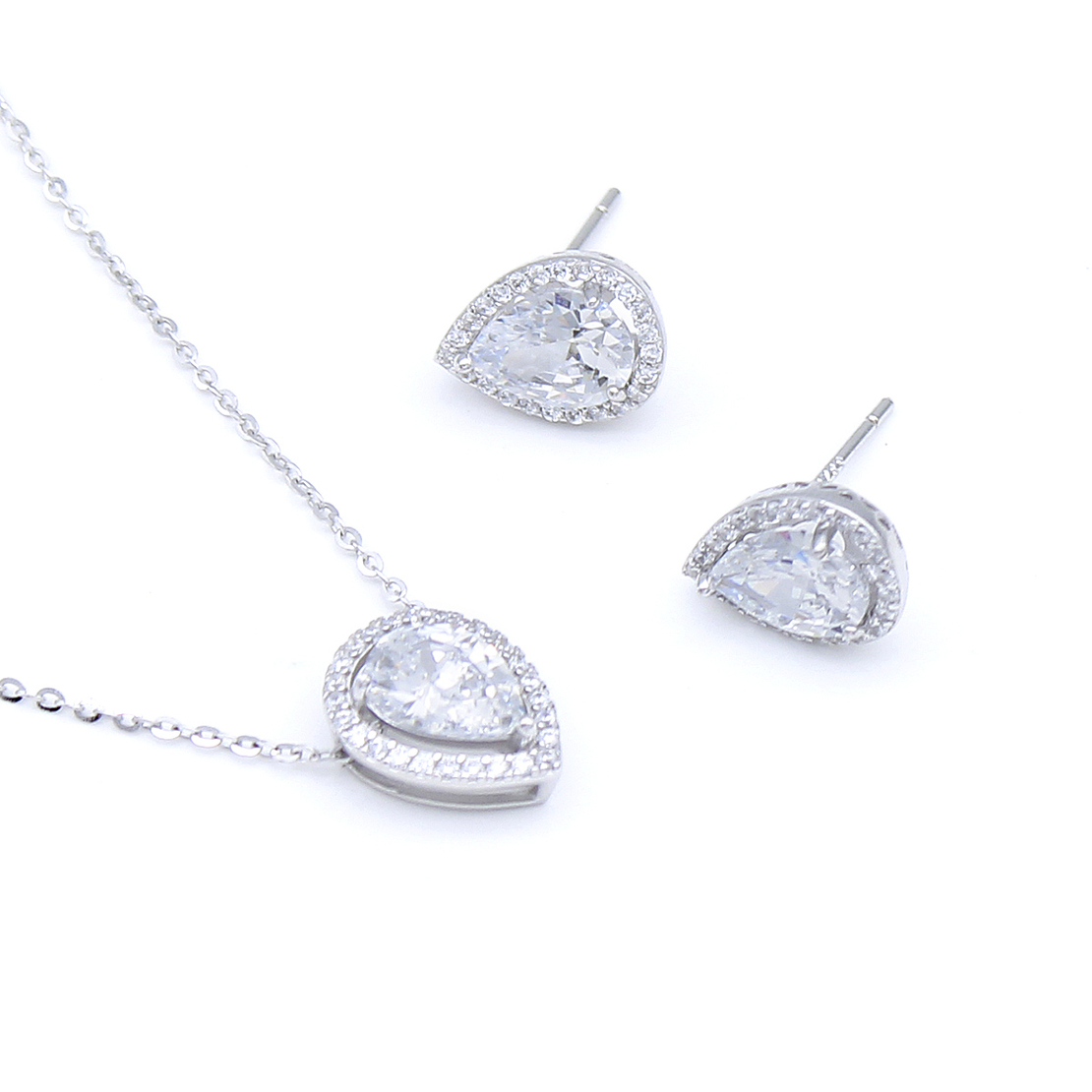 Нежен сребърен комплект капка 2700000069493 | колекция Delicate Silver