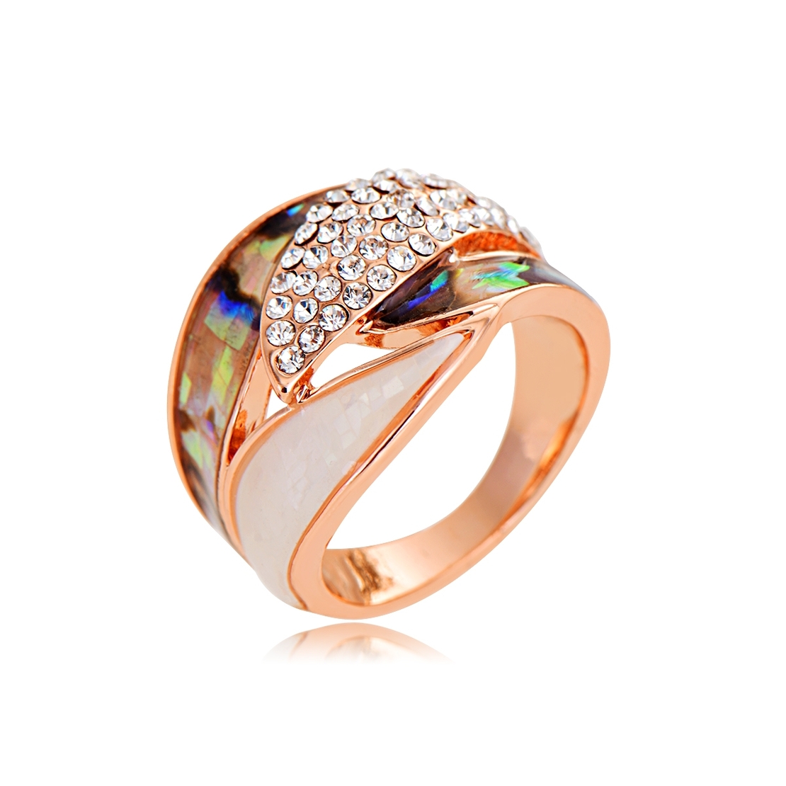 Пръстен розово позлатяване със седеф T105962R | Колекция Rose Gold