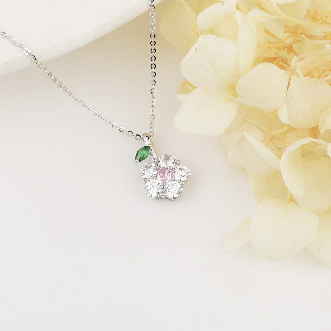 Нежно сребърно колие цвете 2700000059722 | колекция Delicate Silver