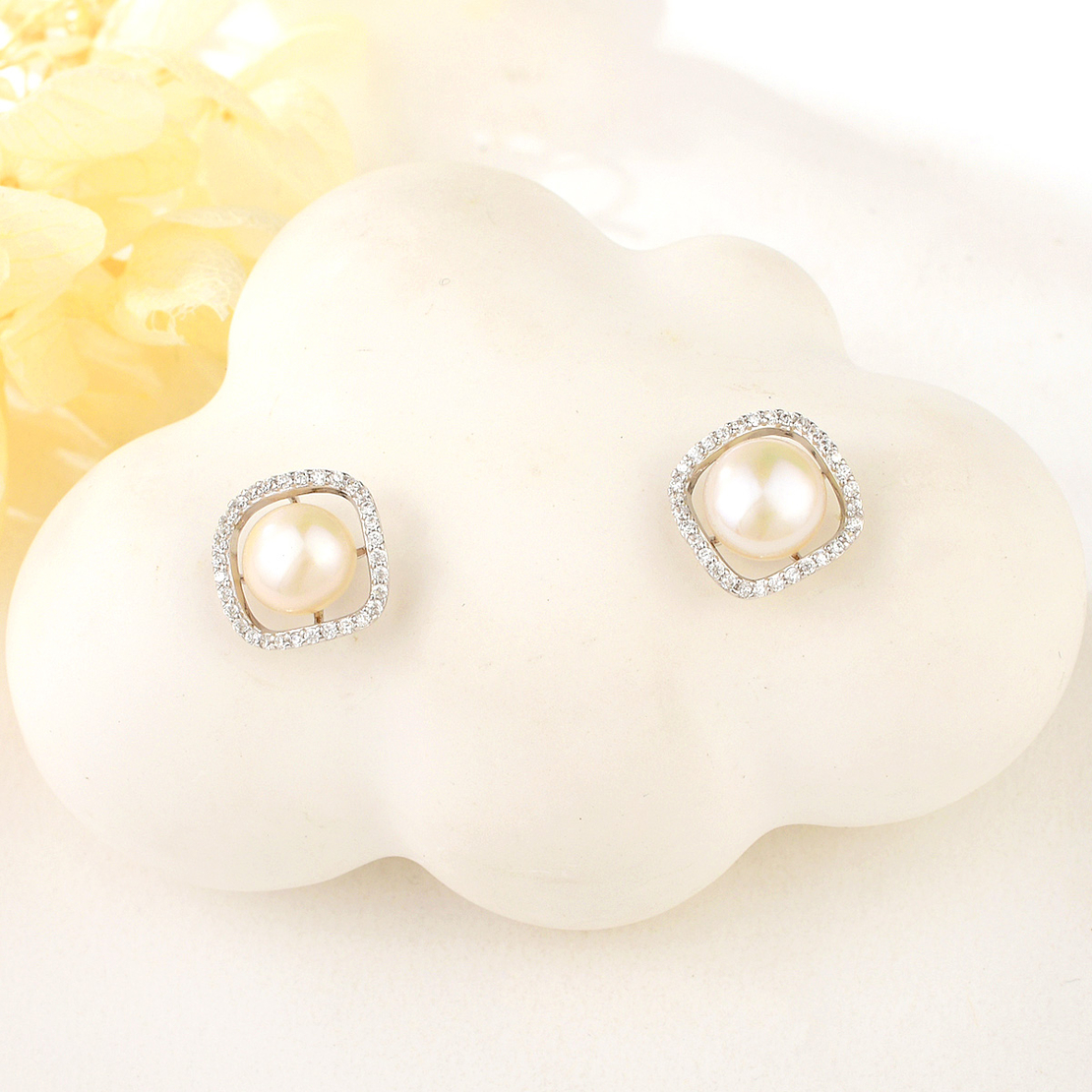 Сребърни обеци с перли 2700000053324 | колекция Delicate Silver