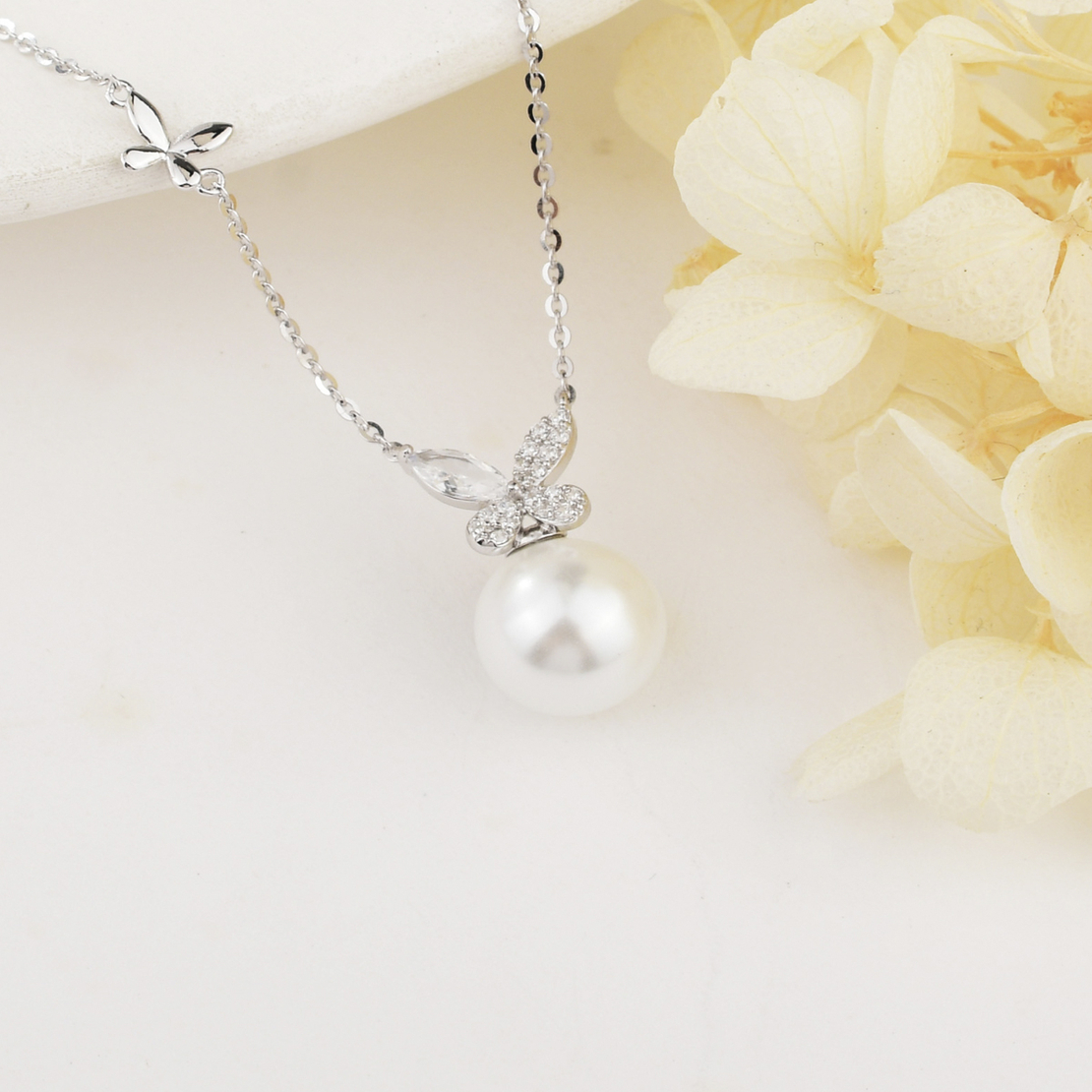 Нежно сребърно колие с перла 2700000059630 | колекция Delicate Silver
