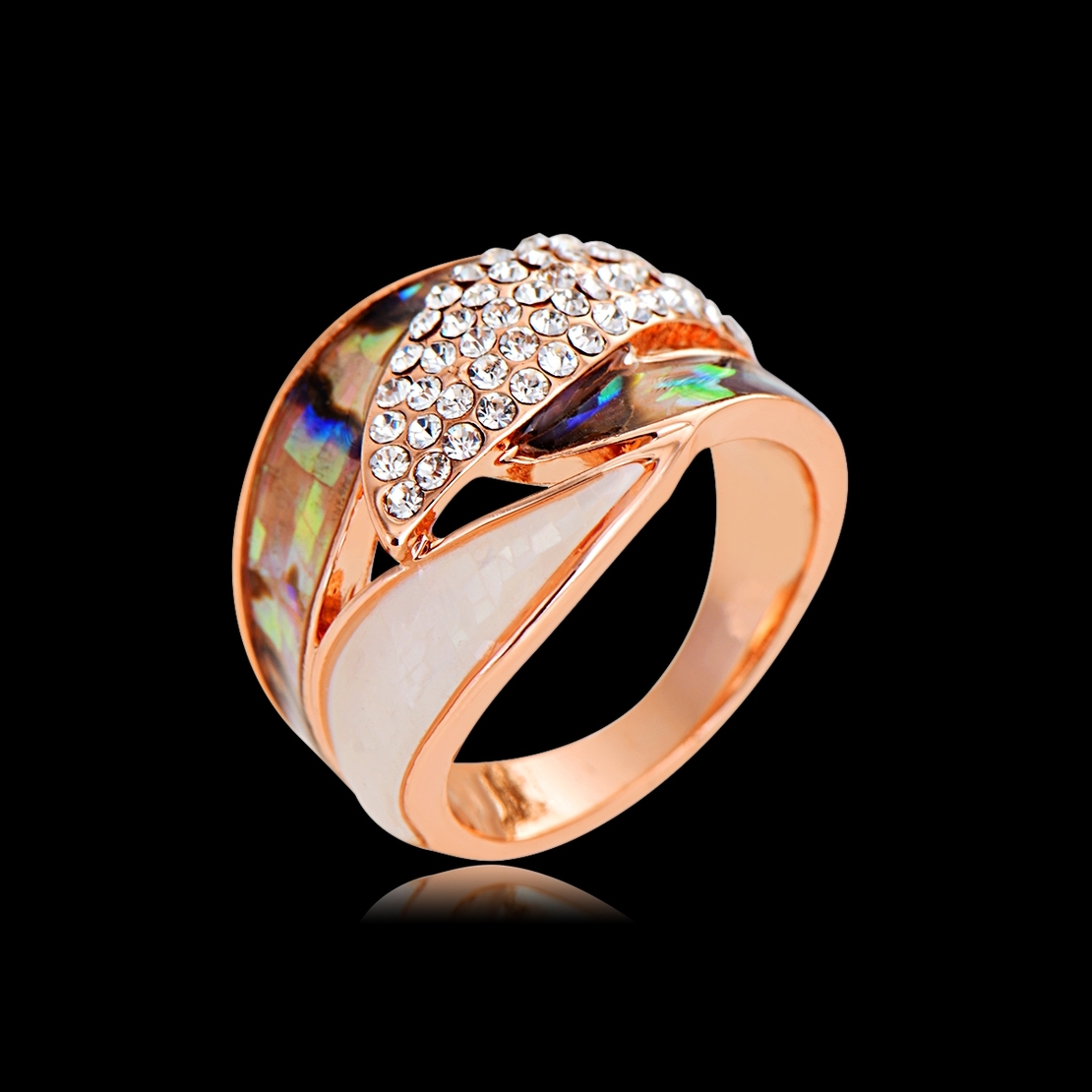 Пръстен розово позлатяване със седеф T105962R | Колекция Rose Gold