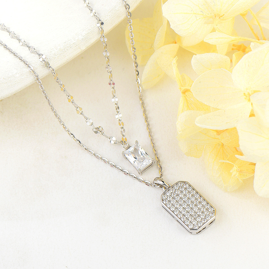 Сребърно колие с кристали 2700000051115 | колекция Delicate Silver