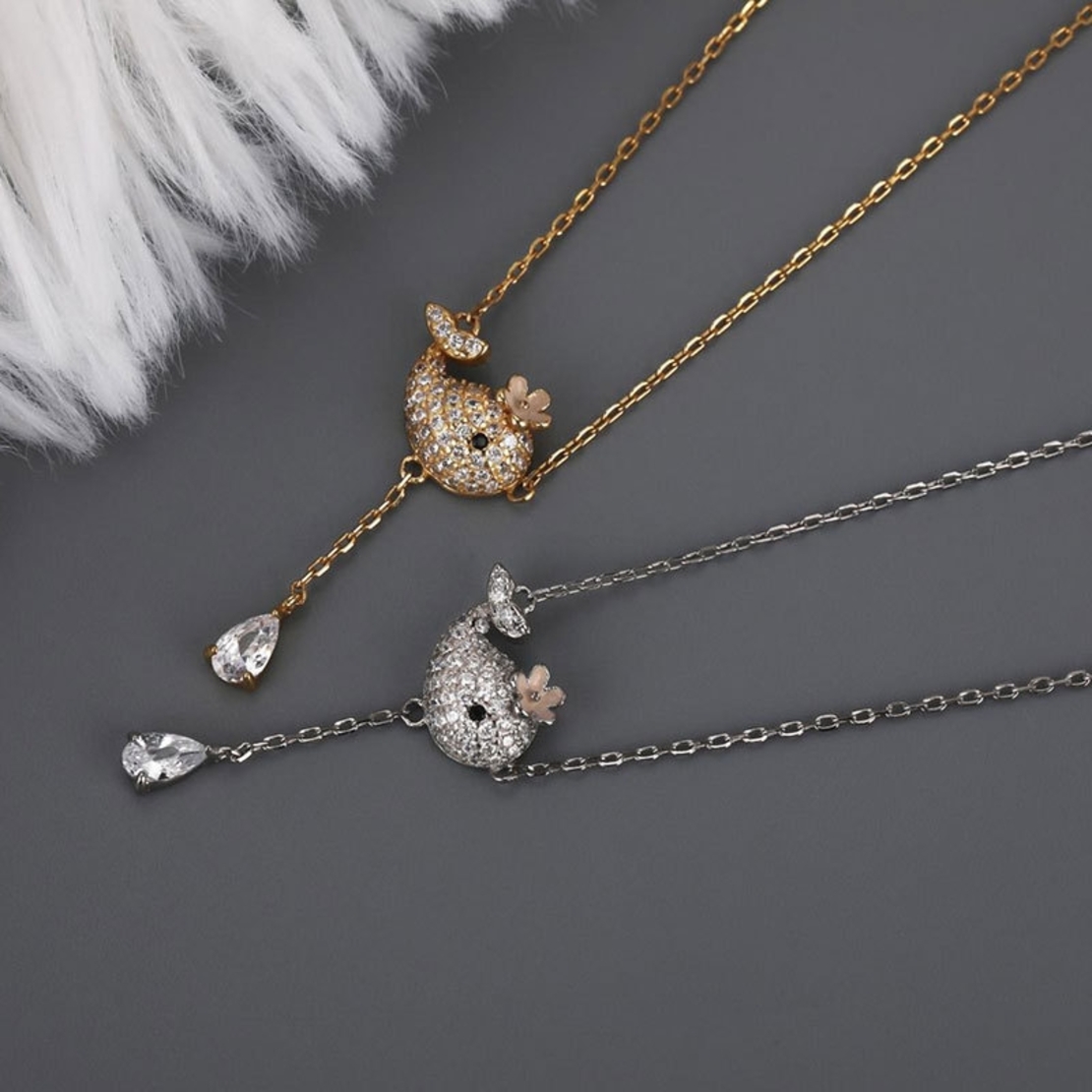 Сребърно колие Рибка Swarovski Crystals 2700000027813 | колекция Delicate Silver