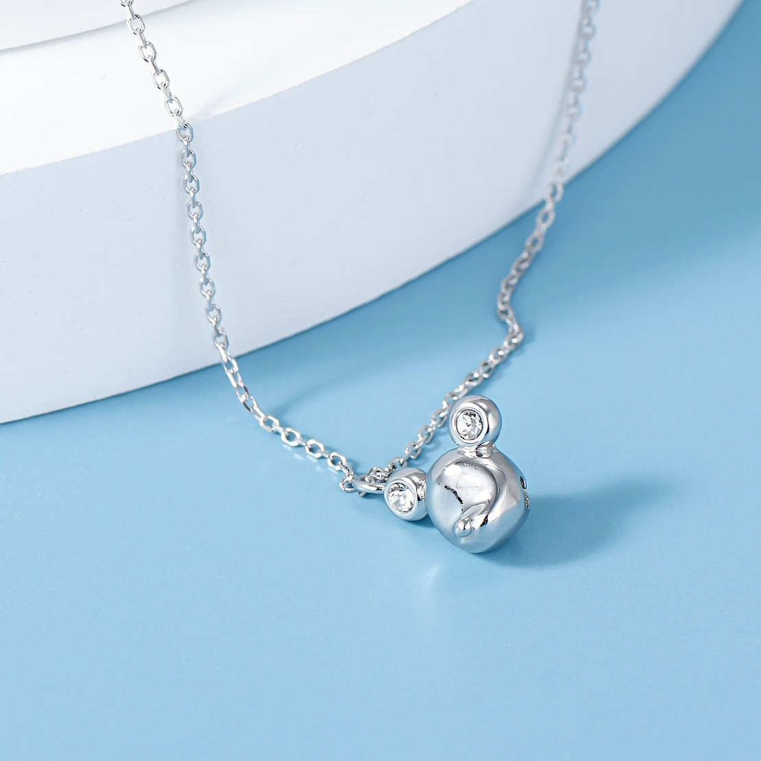Сребърно колие мече Swarovski Crystals | колекция Delicate Silver
