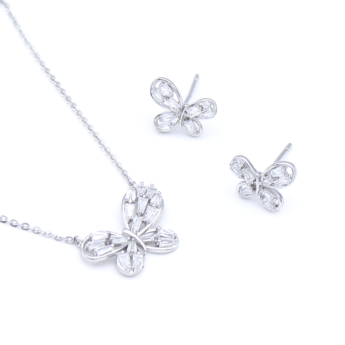 Нежен сребърен комплект пеперуда 2700000069295 | колекция Delicate Silver