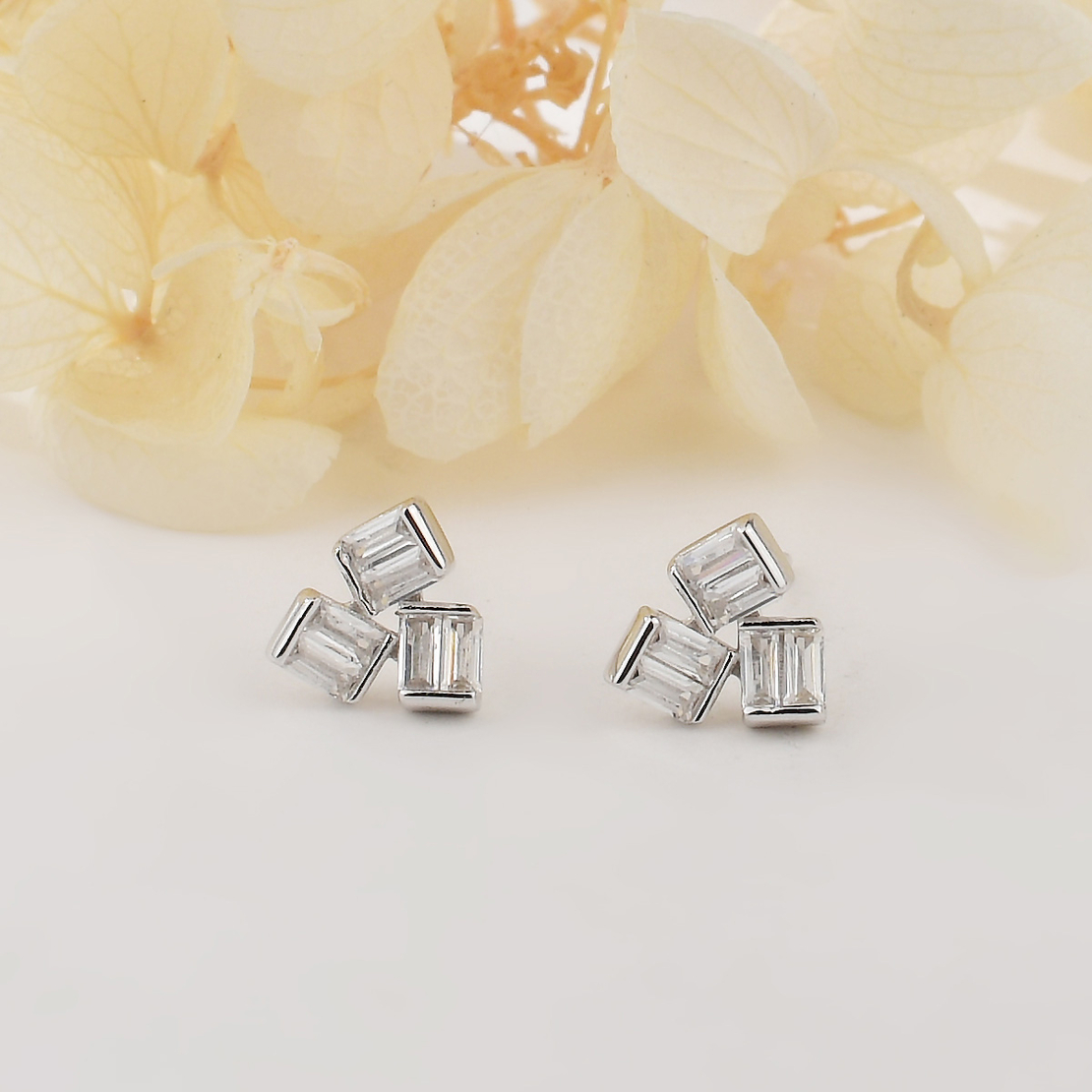Ежедневни сребърни обеци геометрични форми | колекция Delicate Silver