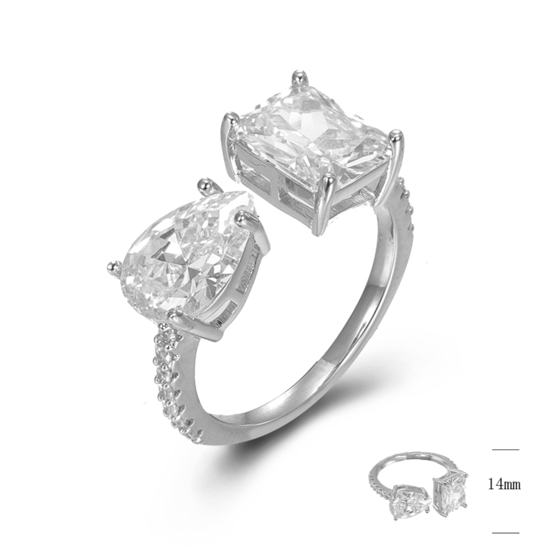 Сребърен пръстен SJ44781-K | Колекция Silver Premium