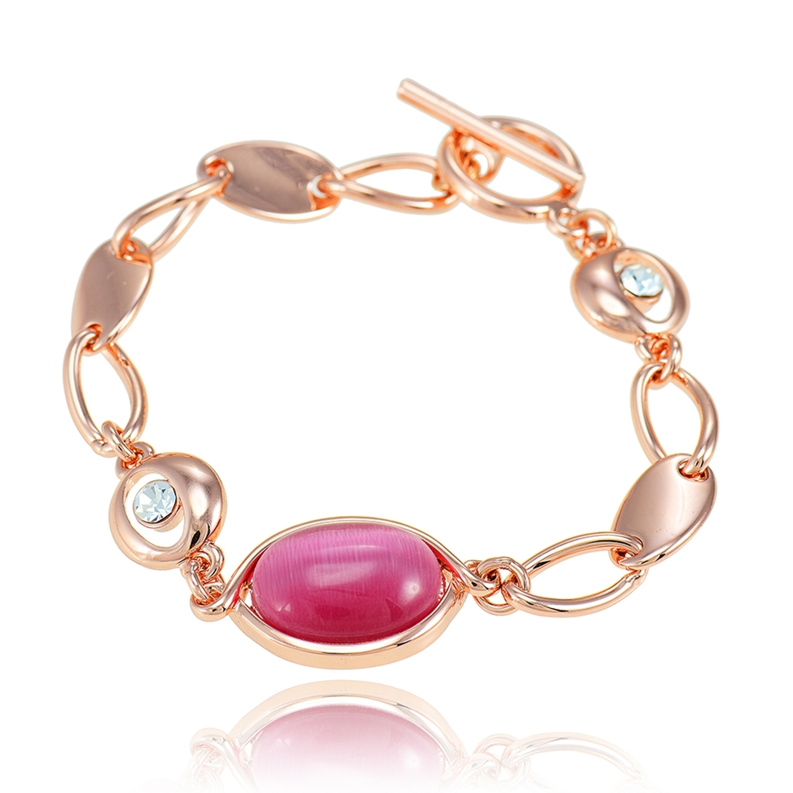 Гривна розово позлатяване розова елипса | Колекция Rose Gold