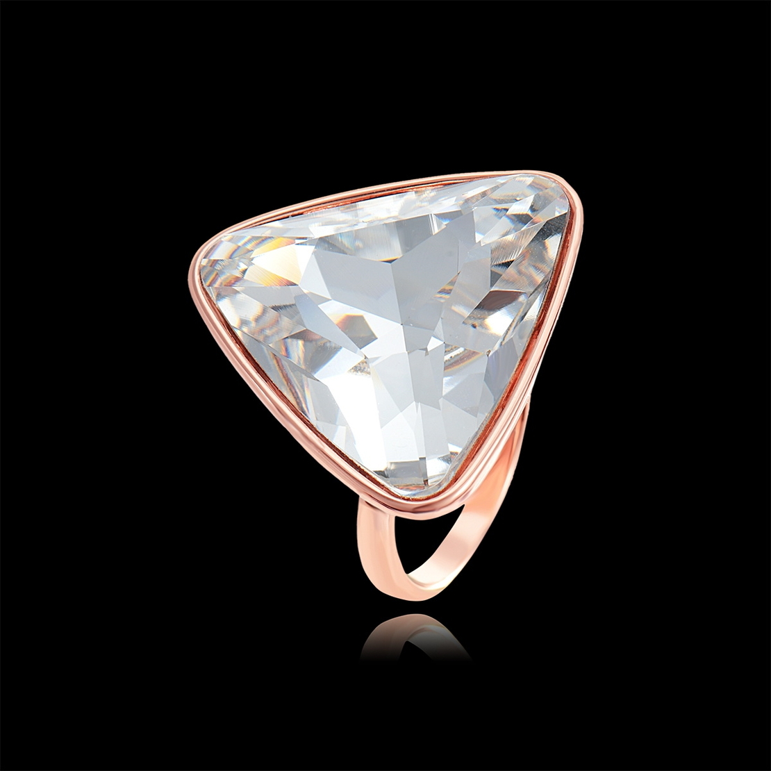 Пръстен розово позлатяване с кристали Swarovski 1DL083658R | Колекция Rose Gold