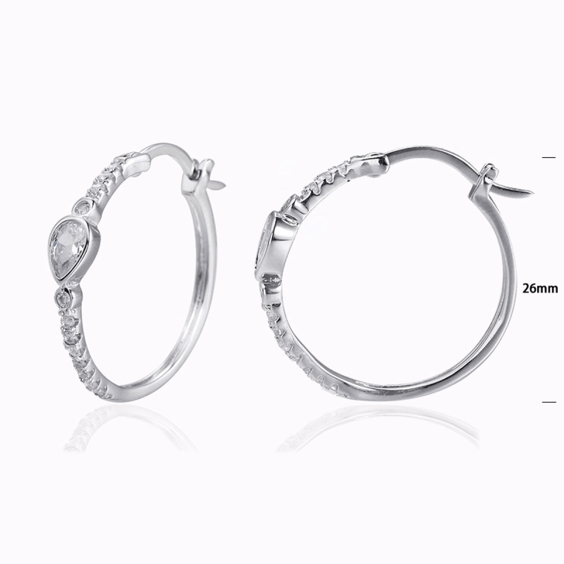Сребърни обеци 2700000007952 | Колекция Silver Premium