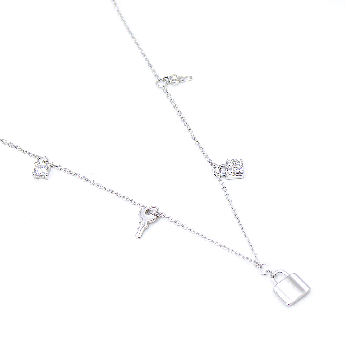 Нежно сребърно колие катинар | колекция Delicate Silver