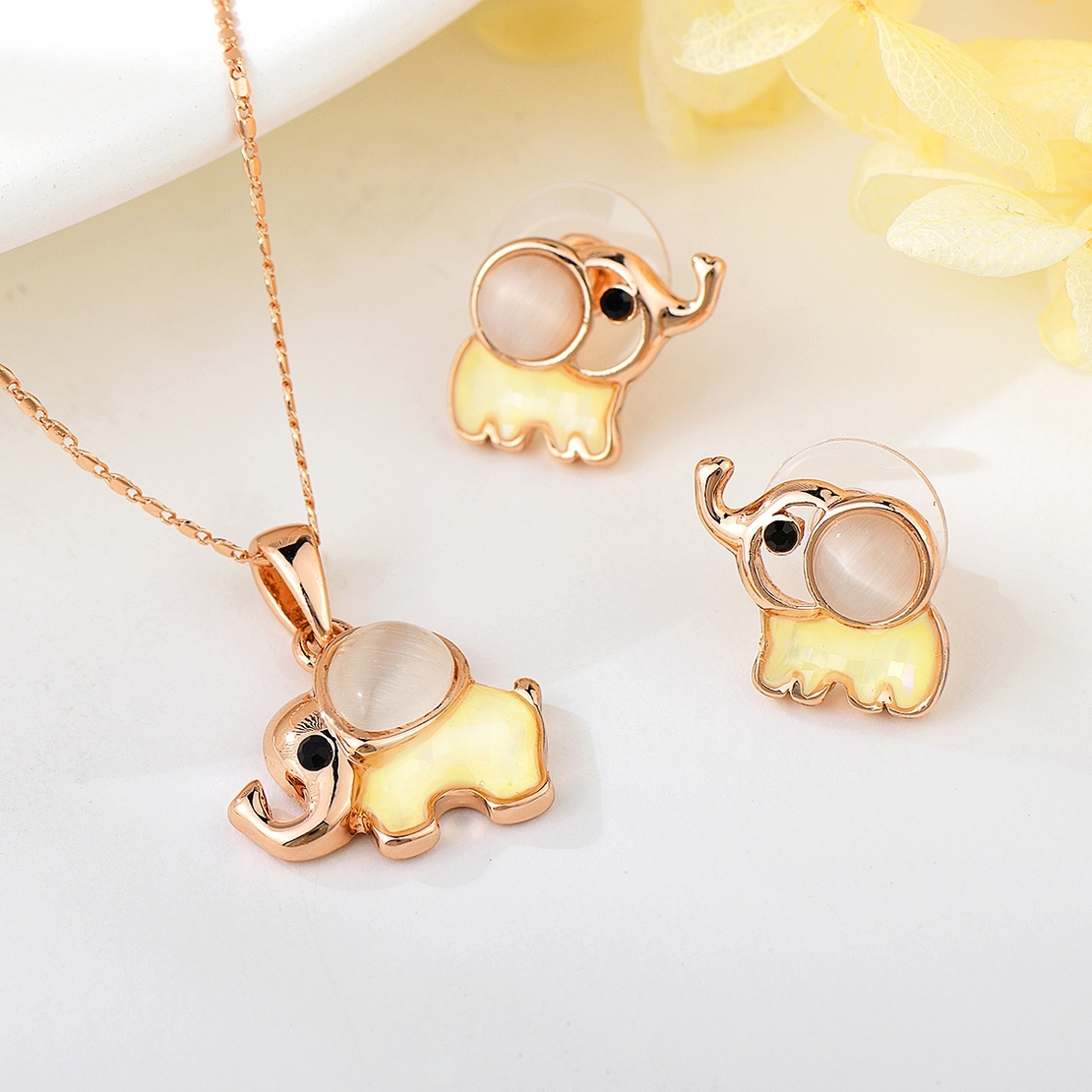 Комплект розово позлатяване слонче | Колекция Rose Gold