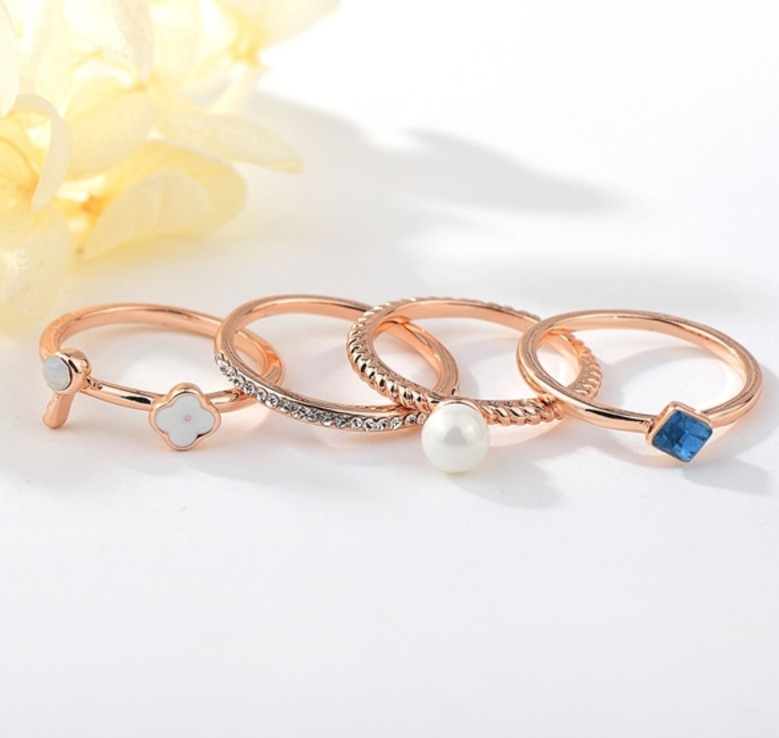 Комплект пръстени розово позлатяване 2500000024375 | Колекция Rose Gold