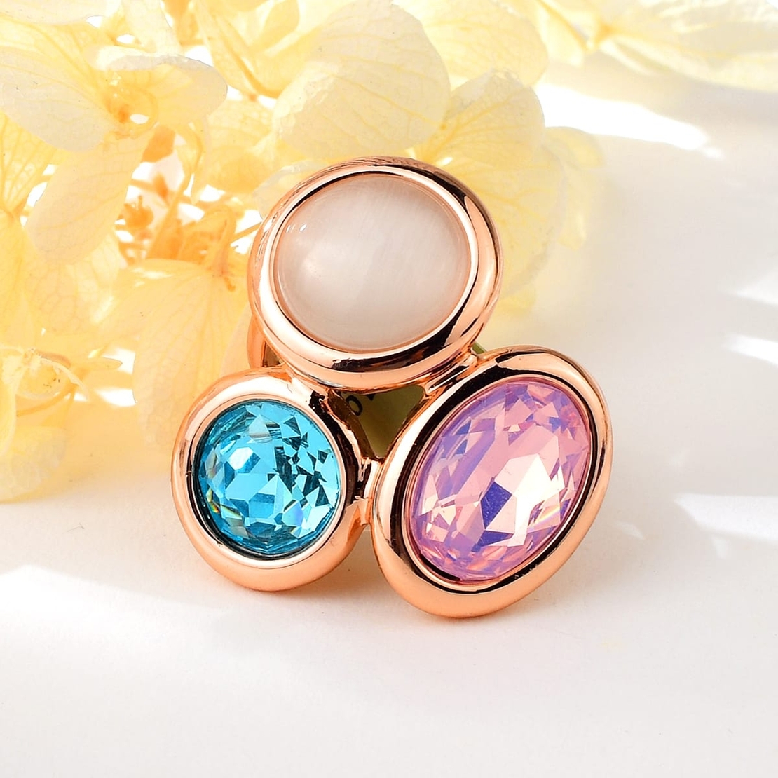 COLORFUL EUPHORIA ROSE GOLD PLATING RING