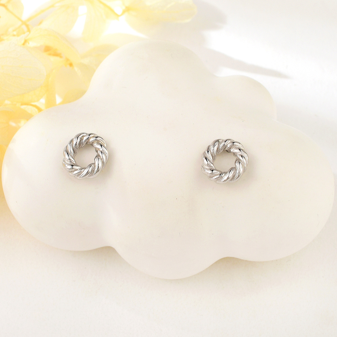 Сребърни обеци с родий 2700000053393 | колекция Delicate Silver